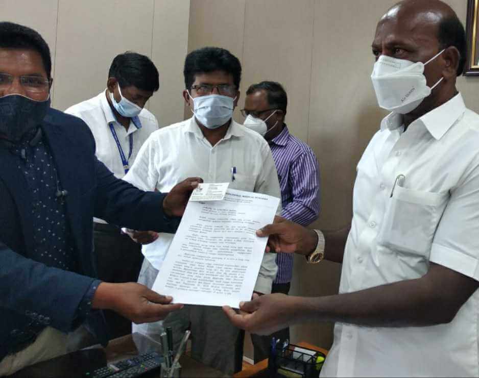 Dr David K Pillai submits letter to Health Minister of Tamil Nadu, Mr M Subramanian